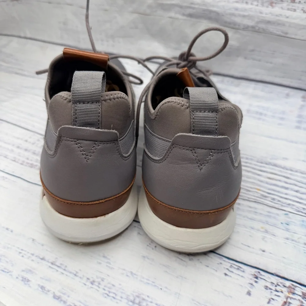 Vionic Men's Bond Caleb Gray Leather Sneakers Shoes Size 11.5